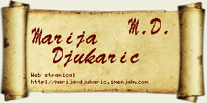 Marija Đukarić vizit kartica